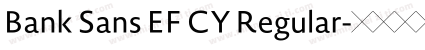 Bank Sans EF CY Regular字体转换